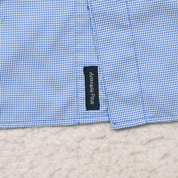 Magellan Vented Fishing Shirt Mens Large Relaxed Fit Blue Plaid Short Sleeve - Picture 9 of 15
